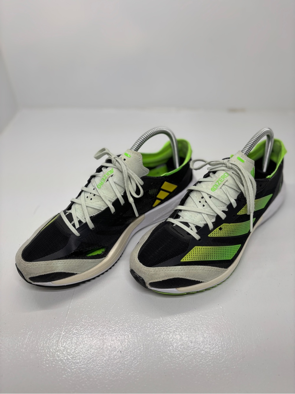 Adidas Adizero Boston 11 Running Shoes Mens 8 Black Green Continental GY8408
